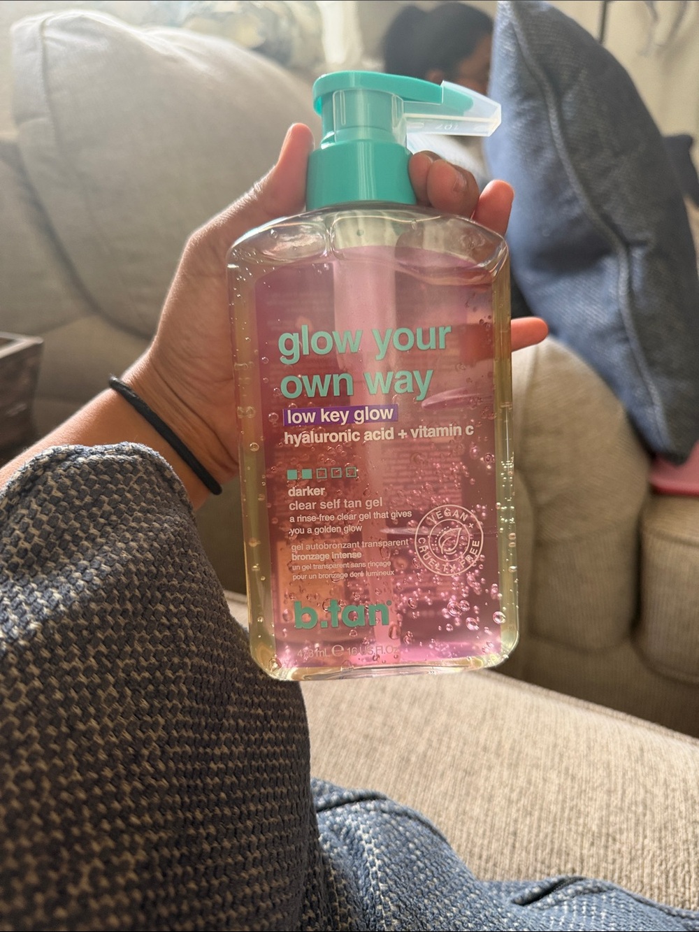 Glow Your Own Way Low Key Glow Clear Self Tan Gel - Pink & Teal